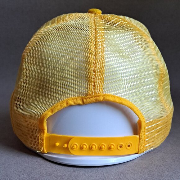 VINTAGE Petroleum Helicopters Patch USED Hat (Yellow, Snapback, Made In USA) - Picture 4 of 9